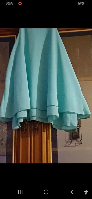 BLUSA TURQUESA HOMBROS DESCUBIERTOS HECHA EN ITALI