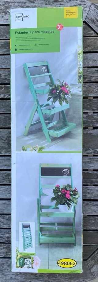 Estantería macetas Livarno -madera- verde