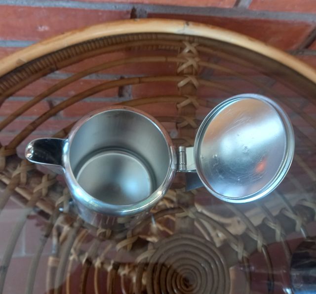 Tetera-Cafetera y Lechera Acero Bra Vintage
