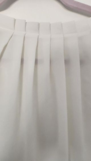 Blusa blanca plisada