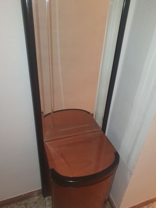 Espejo tocador madera negro