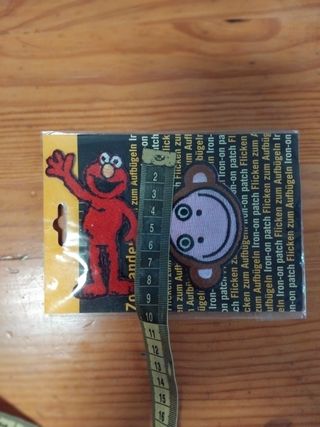 Parches termoadhesivos Elmo y mono