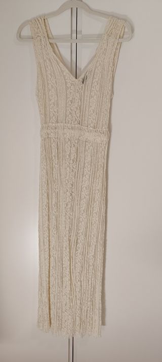 Vestido Zara beige playa