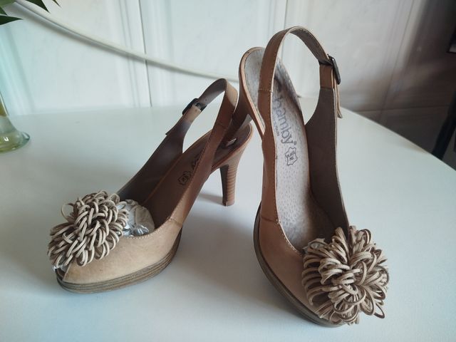 Zapatos chamby beige mujer