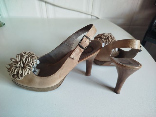Zapatos chamby beige mujer