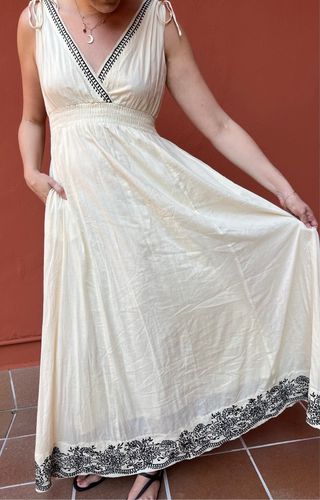 Vestido boho bordado