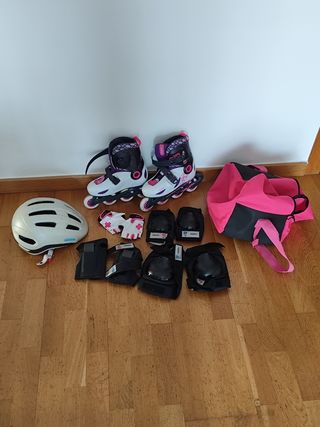 Patines Oxelo niña + protecciones