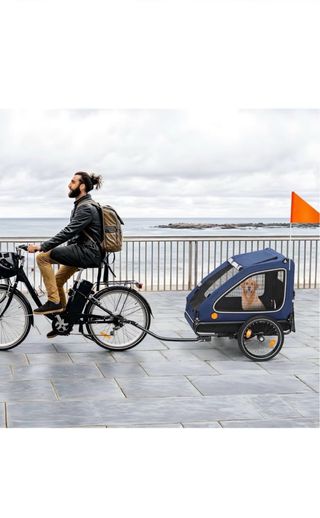 Remolque bici perro - Azul