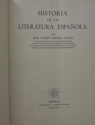 Historia de la literatura española