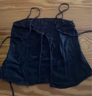 Blusa azul marino espalda abierta