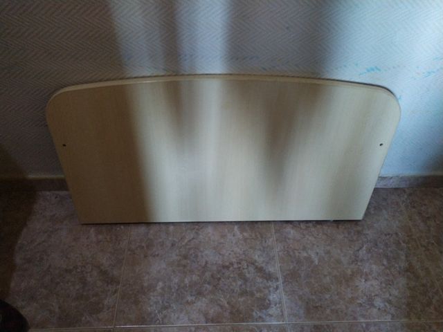 Cabecero cama madera beige