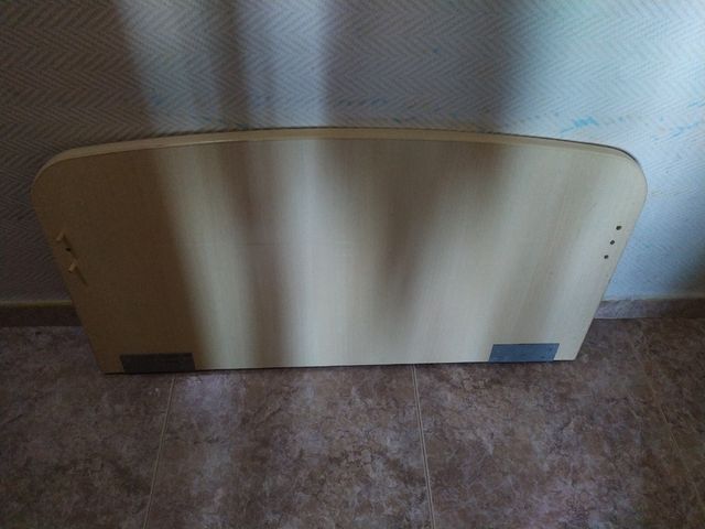 Cabecero cama madera beige