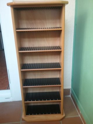 Mueble torre CDs madera - 5 baldas