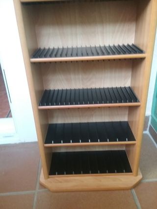 Mueble torre CDs madera - 5 baldas