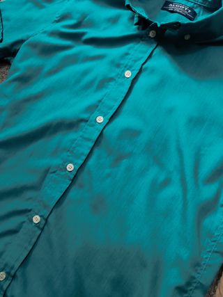Camicia Alcott Turchese Maniche Corte