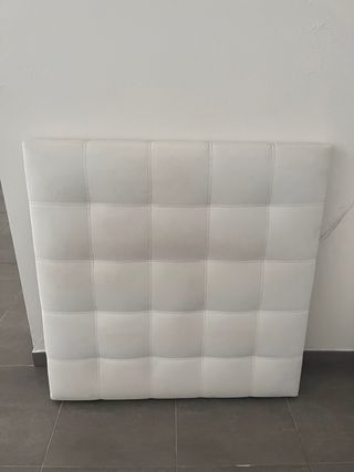 Cabecera cama blanca - Piel sintética