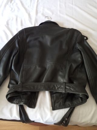 Chaqueta cuero Zara negra