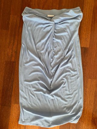 Falda midi premamá azul - Talla L