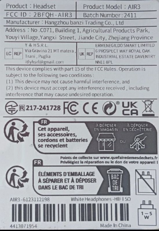 ¡¡¡-67%!!! | Airaux AI3 – Auriculares Bluetooth