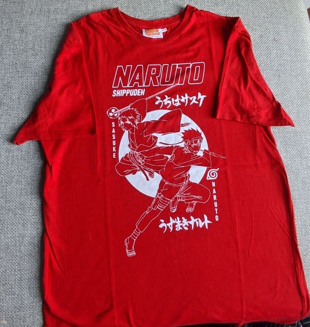 Camiseta Naruto Shippuden Niño - Roja Talla S