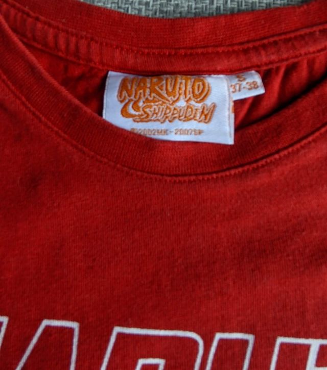 Camiseta Naruto Shippuden Niño - Roja Talla S