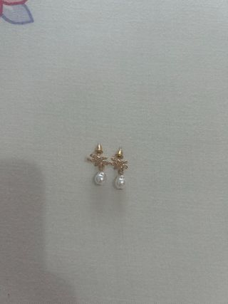 Pendientes Perla Estrella Dorados