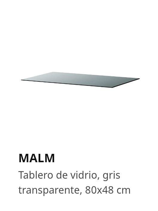 Tablero de vidrio IKEA MALM (80x48) gris