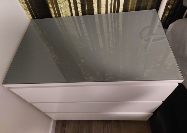 Tablero de vidrio IKEA MALM (80x48) gris
