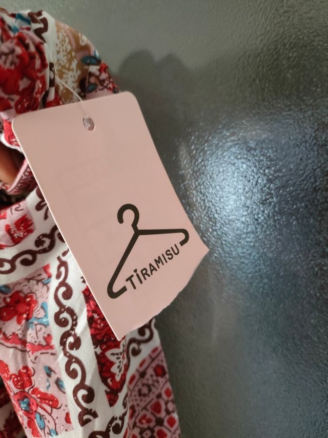 Pantalones campana rojos estampados