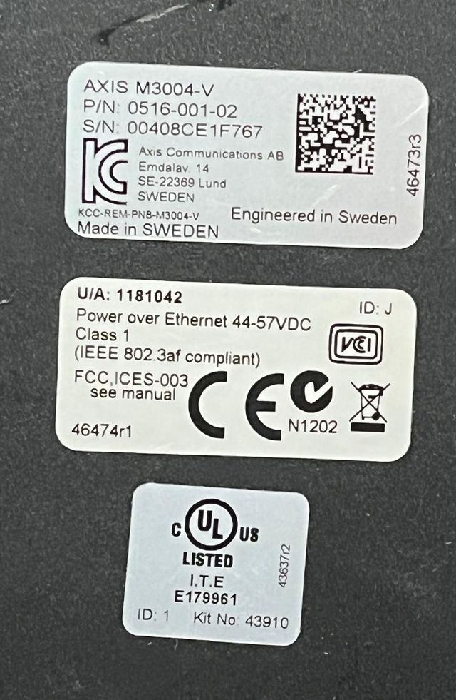 Telecamere di sorveglianza 3 assi M3004-V