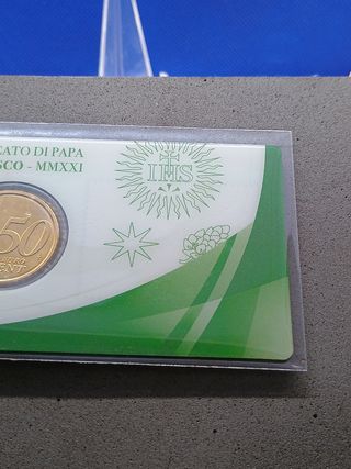 Coincard Vaticano 2021 n.37: 50 cent + francobollo