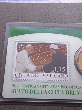 Coincard Vaticano 2021 n.37: 50 cent + francobollo