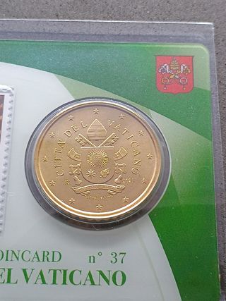 Coincard Vaticano 2021 n.37: 50 cent + francobollo