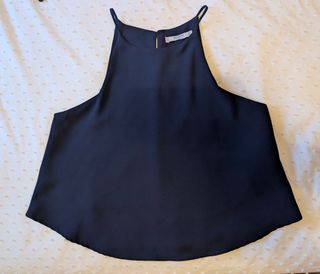 Blusa azul marino corta