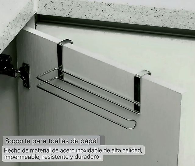 Portarotolo da cucina - Acciaio inossidabile