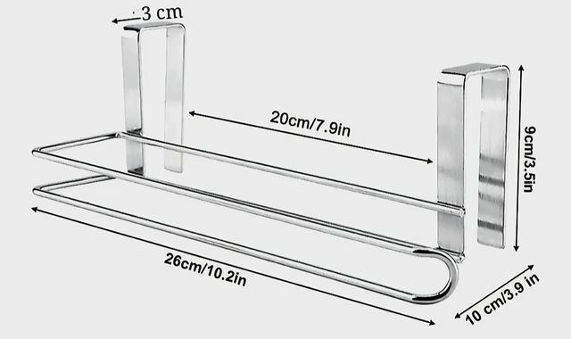Portarotolo da cucina - Acciaio inossidabile