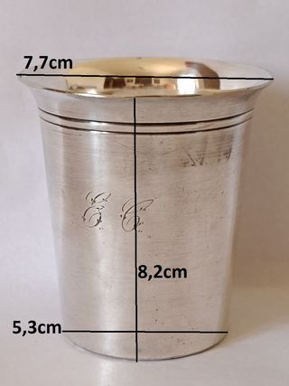 Gobelet plata siglo XIX Francia
