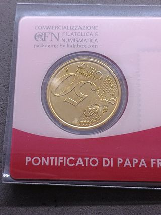 Coincard Vaticano 2022: 50 cent +francobollo.nr 43