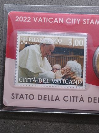 Coincard Vaticano 2022: 50 cent +francobollo.nr 43