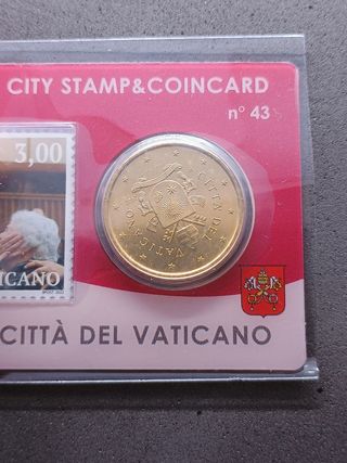 Coincard Vaticano 2022: 50 cent +francobollo.nr 43