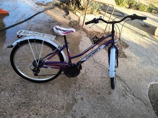 Bicicleta Italiana Canellini, blanca y morada