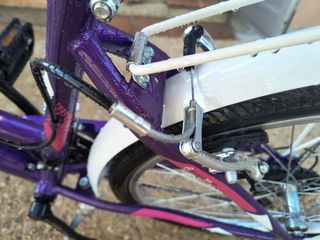 Bicicleta Italiana Canellini, blanca y morada