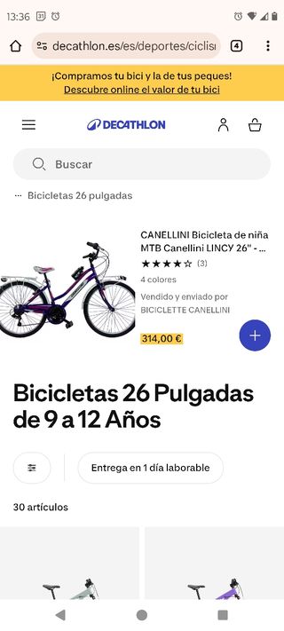 Bicicleta Italiana Canellini, blanca y morada