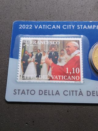 Coincard Vaticano 2022. 50cent+francobollo. Nr. 40
