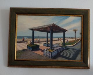 Cuadro playa estilo vintage