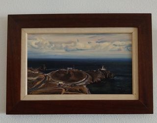 Cuadro paisaje marino con faro