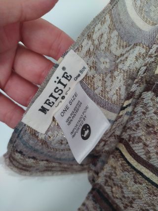 Fular Meisïe beige y marrón talla única