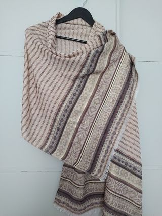 Fular Meisïe beige y marrón talla única