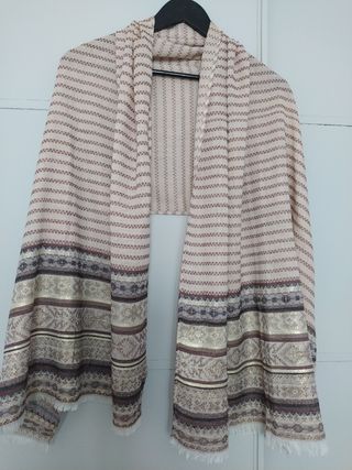 Fular Meisïe beige y marrón talla única