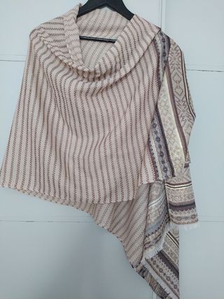 Fular Meisïe beige y marrón talla única